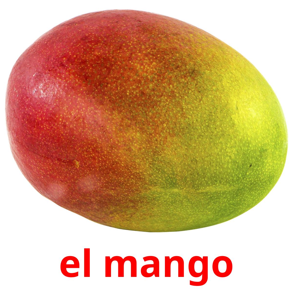 20 Free Fruits Flashcards in spanish (PDF files)